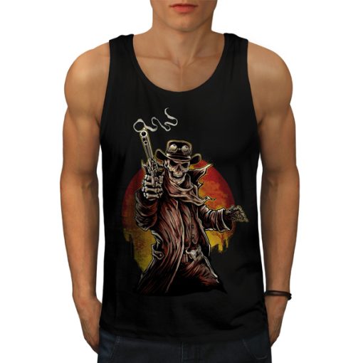 Skeleton Western Skull tank top