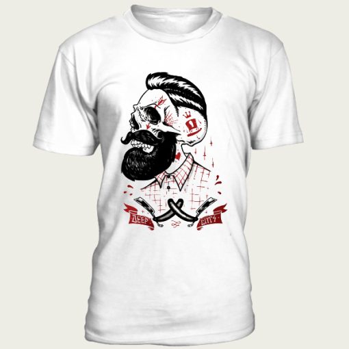 Skull Hipster Beard t-shirtSkull Hipster Beard t-shirt