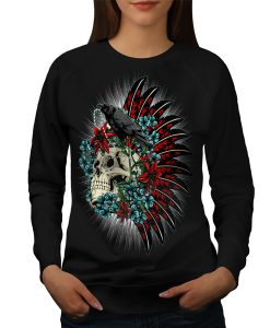 Skull Raven Death Fantasy sweatshirt