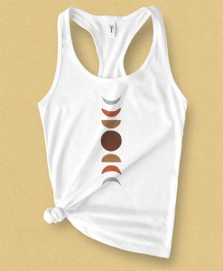 Terra-cotta Moon Phase Graphic tank top