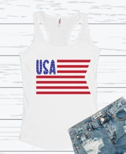 USA with Flag tank top