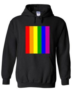 rainbow line colour hoodie