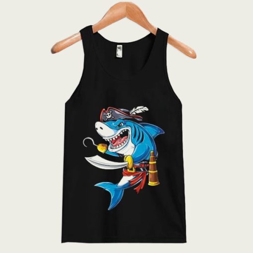 shark pirate tank top