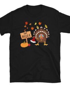 Funny Thanksgiving Turkey -Eat pizza Cool Vegan Unisex t-shirt