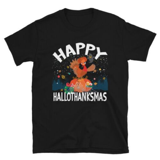 Happy Hallowthanksmas t-shirt