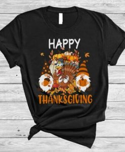 Happy Thanksgiving Cute Adorable Gnomes Turkey Pumpkin t-shirt