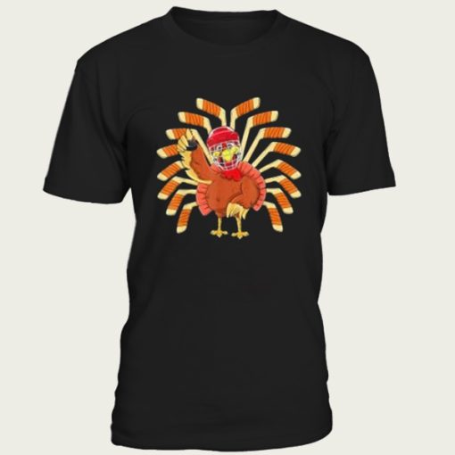 Ice Hockey Thanksgiving Party Turkey t-shirt