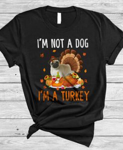 I'm Not A Dog I'm A Turkey Funny Thanksgiving Turkey Pug Dog t-shirt