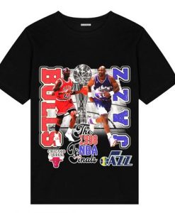 Michael Jordan Chigaco bulls vs Karl Malone Jazz Bootleg t-shirt