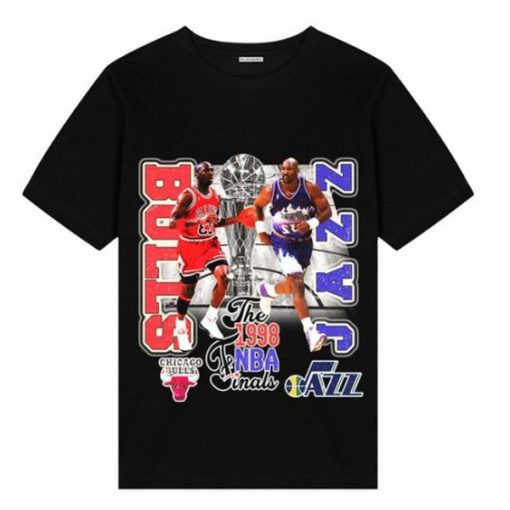 Michael Jordan Chigaco bulls vs Karl Malone Jazz Bootleg t-shirt