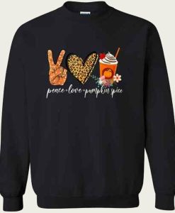 Peace Love Pumpkin Spice Fall Halloween sweatshirt