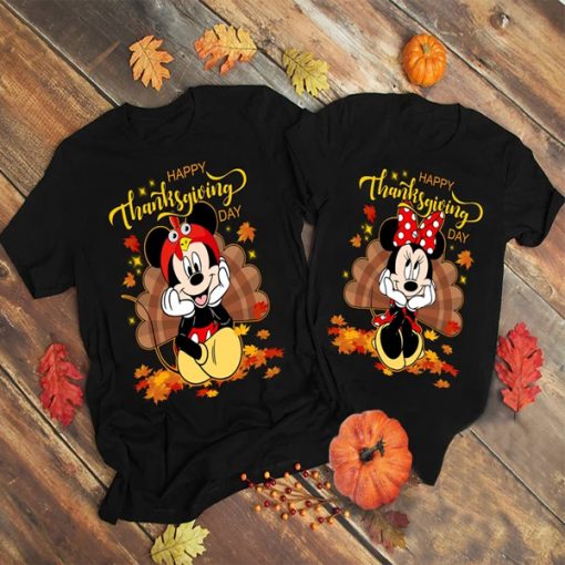 Thanksgiving Mickey and Minnie t-shirt