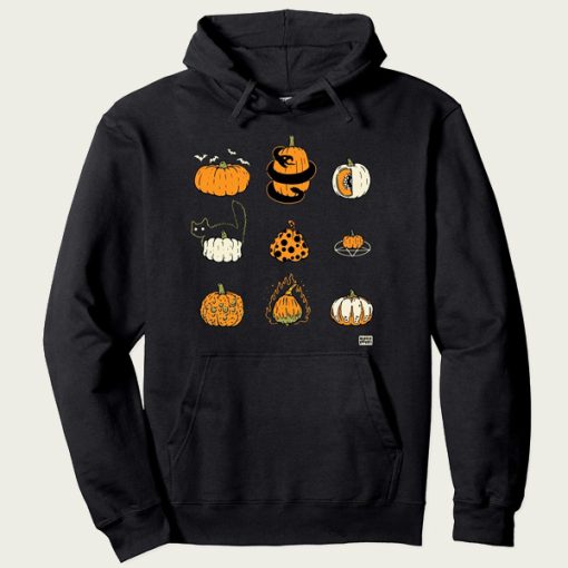9 Pumpkins Halloween Spooky Fall Autumn hoodie