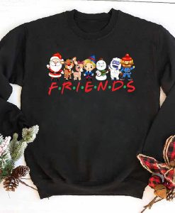 Christmas Friends Santa Rudolph Snowman Family Xmas sweatshirt