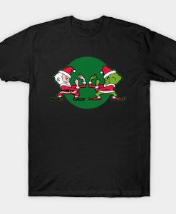 Christmas with this Santas Claus vs the Grinch t-shirt