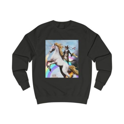 Crazy Cat Unicorn Rainbow Novelty sweatshirt