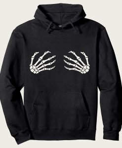 Halloween Skeleton Hands Boobs hoodie