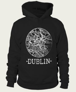 Ireland City Dublin Map hoodie