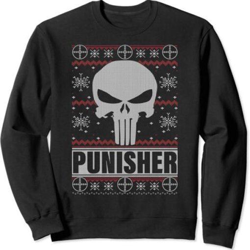 Marvel Punisher Skull Ugly Christmas sweatshirt