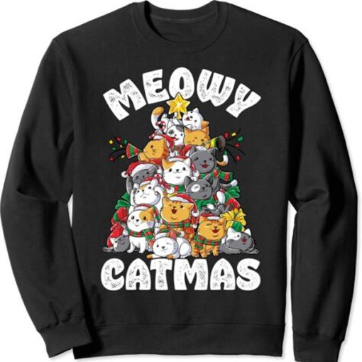 Meowy Catmas Cat Christmas sweatshirt