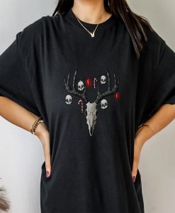 Scary Christmas Reindeer Spooky Christmas t-shirt