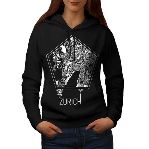 Zurich City Map hoodie