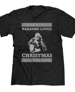 Harambe Loved Christmas t-shirt