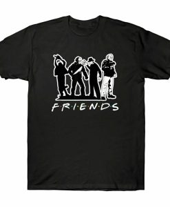 Horror Killers Characters Friends Halloween Funny t-shirt