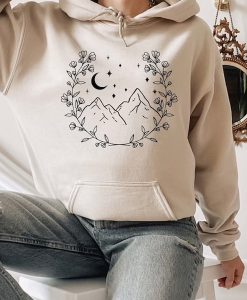 Mountain Moon Flowers hoodie FH