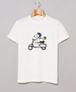 Snoopy and Woodstock on a Vespa t-shirt FH