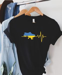 Ukraine heartbeat t-shirt FH