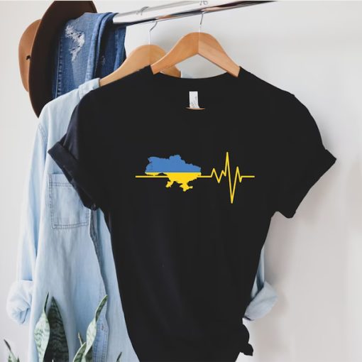 Ukraine heartbeat t-shirt FH