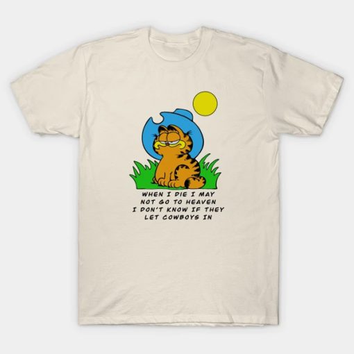 When I die I may Garfield-Garfield cowboy t-shirt FH