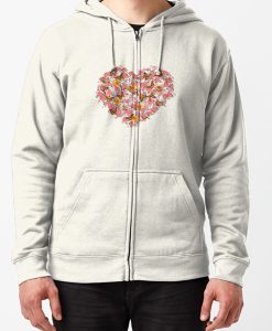 Hippie Heart flowers hoodie FH