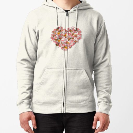 Hippie Heart flowers hoodie FH