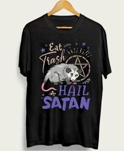 Possum Eat Trash Hail Satan t-shirt FH