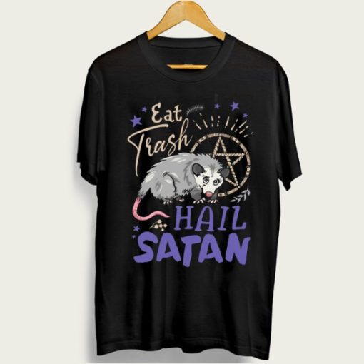 Possum Eat Trash Hail Satan t-shirt FH