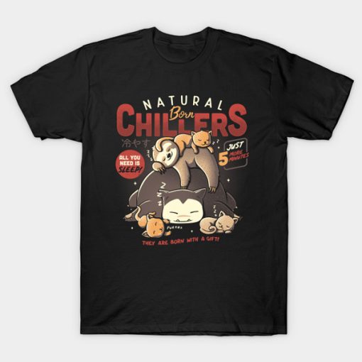 Snorlax with this Natural Born Chillers t-shirt FH