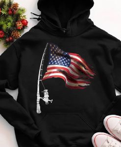 American Flag Fisherman Patriotic Day 4th Of July hoodie