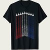 4th Of July Fighter Jet Airplane Red White Blue In The Sky t-shirt