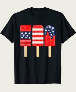 4th Of July Popsicle Red White Blue American Flag Patriotic t-shirt
