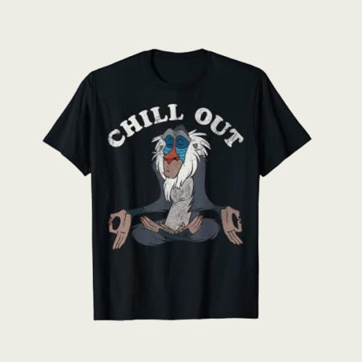 Lion King Rafiki Chill Out Meditation t-shirt