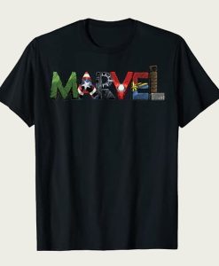 Marvel Avengers Character Text Portrait t-shirt