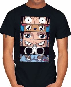 One Piece with popular characters t-shirt
