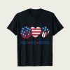 Peace Love America 4th Of July American Flag Veteran Army t-shirt