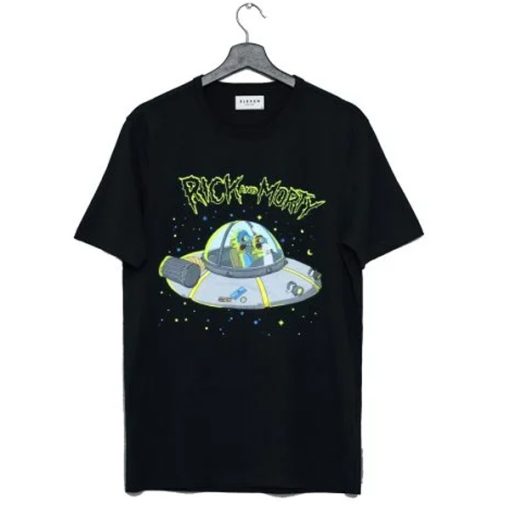 Rick and Morty UFO Spaceship Outer Space t-shirt