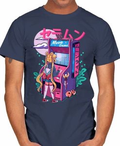 Sailor Moon with MOON GAME t-shirt