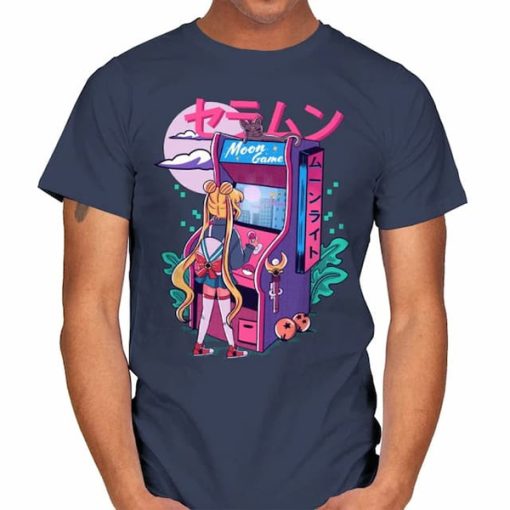 Sailor Moon with MOON GAME t-shirt