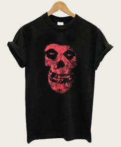 Ashton Irwin Misfits Red Distressed Skull t-shirt