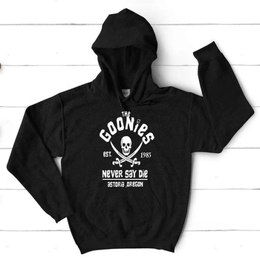 Distressed The Goonies Never Say Die hoodie